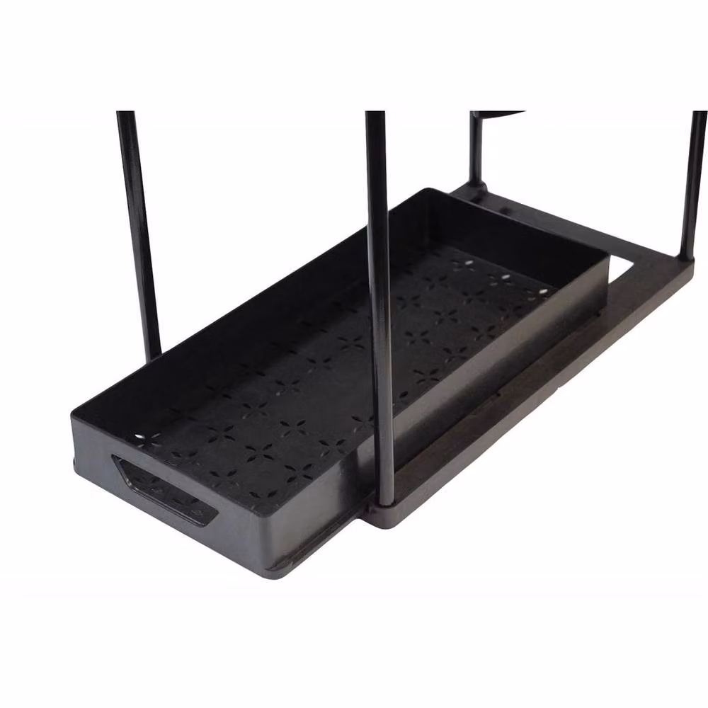 KORVIXA Under Sink Organiser for Kitchen and Bathroom Storage, Black, W/D/H: 100 x 100 x 36 cm – 4
