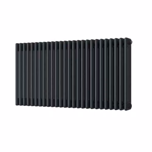 UK Radiators Alpha 4 Column Traditional Cast-Iron Style Horizontal Radiator in Anthracite Grey, W: 1164 mm, H: 600 mm – 2