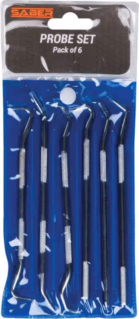 Saber 6 Piece Stainless Steel Probe Set in Blue