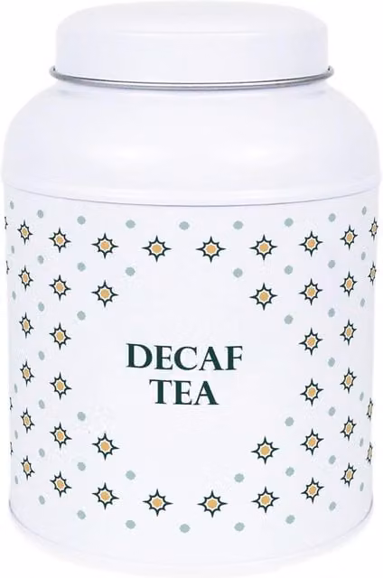 Purely Home Octagonal Stars Hot Chocolate Canister with Small Dome Lid in White Metal