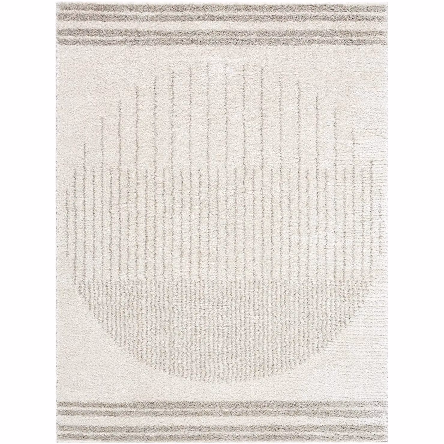 Livabliss Fossay Shag Washable High Pile Boho Rug in Mid Grey, W: 160 cm, L: 215 cm – 2