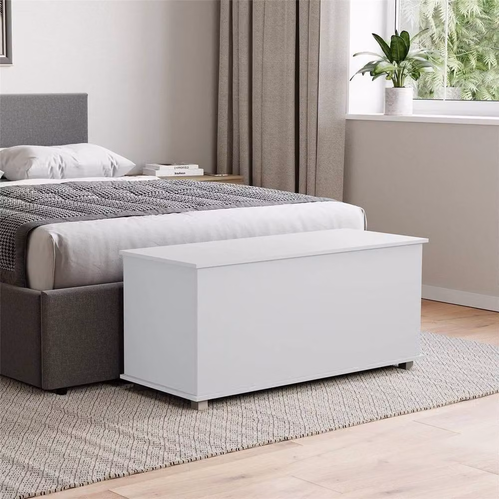 FORGEVIO White Modern Storage Ottoman Toy Chest – 3