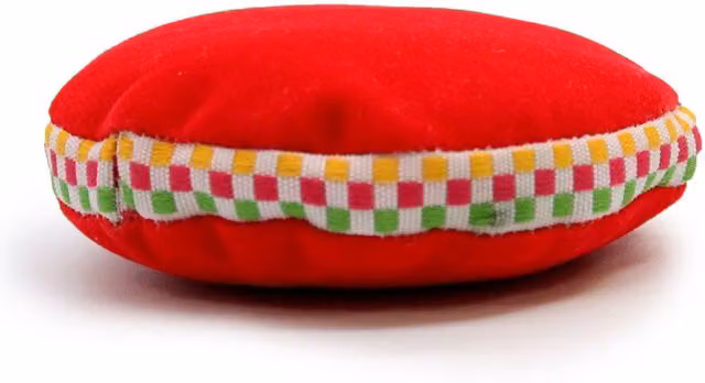 KDMK Red Velvet Singing Bowl Cushion with Stable Base