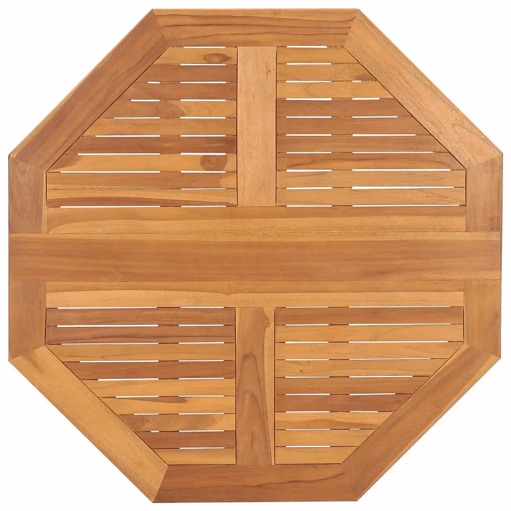 Berkfield Home Folding Garden Dining Table in Brown Solid Teak Wood, W/D/H: 90 x 90 x 75 cm – 2