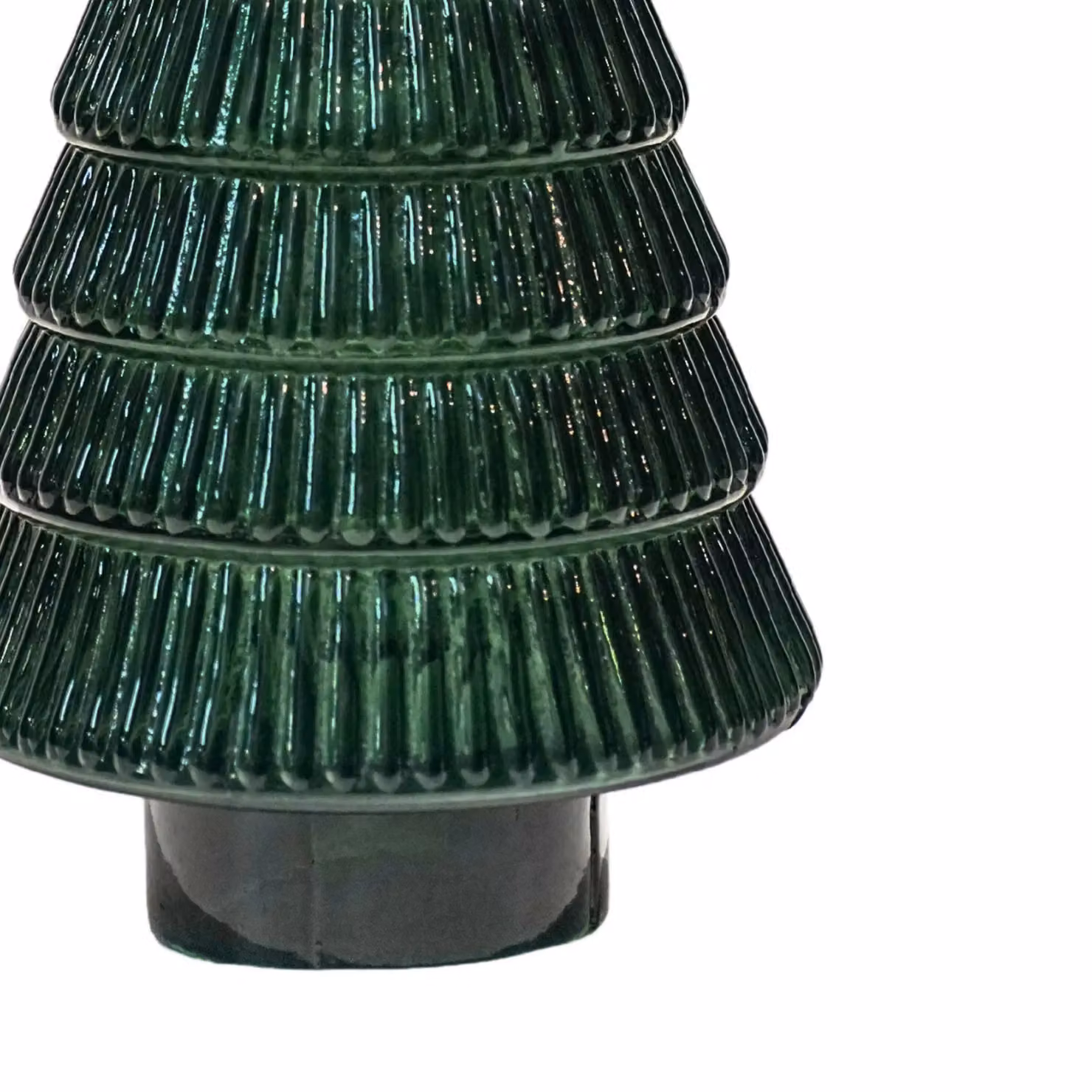 Ivyline Juniper Evergreen Glass Tabletop Tree in Green, H41 x W18 cm – 3