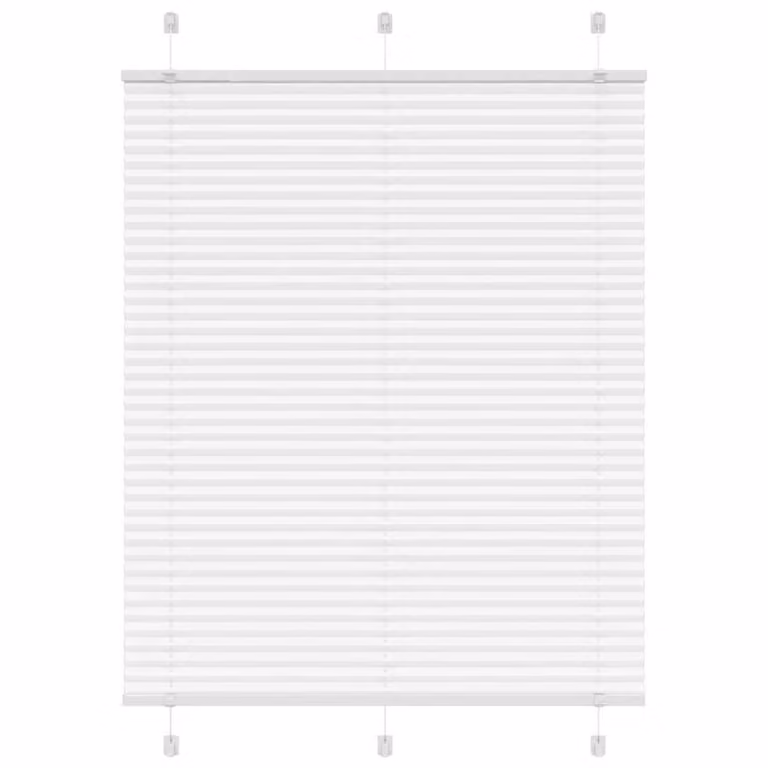 Berkfield Home Single Pleat Fabric Blind in White, W: 105 cm, H: 150 cm