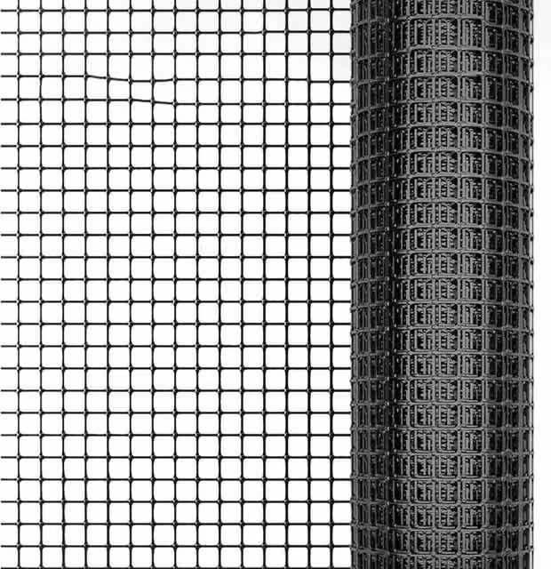 FLAVORA Black PVC Plastic Chicken Wire Mesh Garden Fencing, 10m x 0.6m – 1