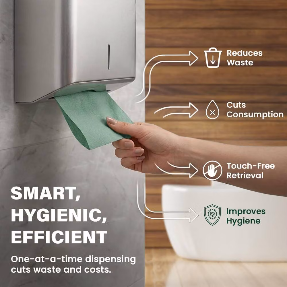 ECONX C Fold Green Disposable 1 Ply Paper Hand Towels, 2400 Pack – 4