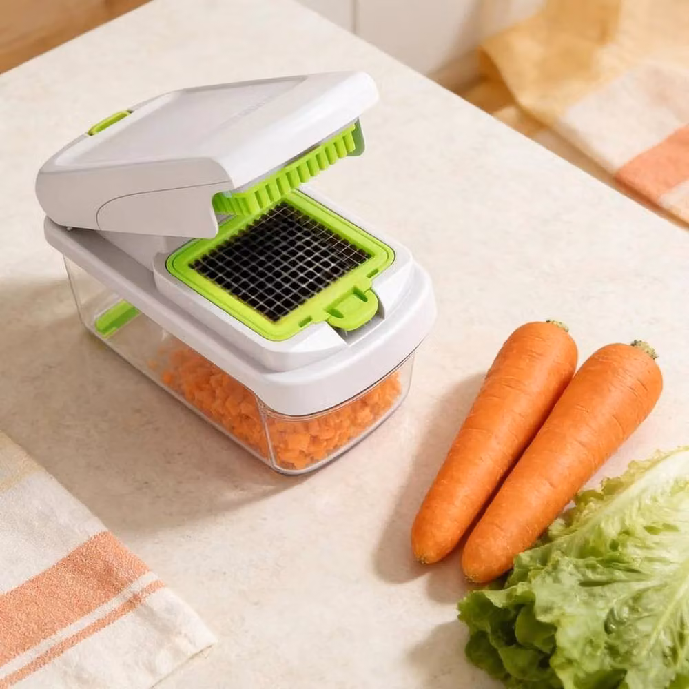PAWNORA 15-in-1 Vegetable Chopper and Slicer with Multiple Blades in Green and White – 2