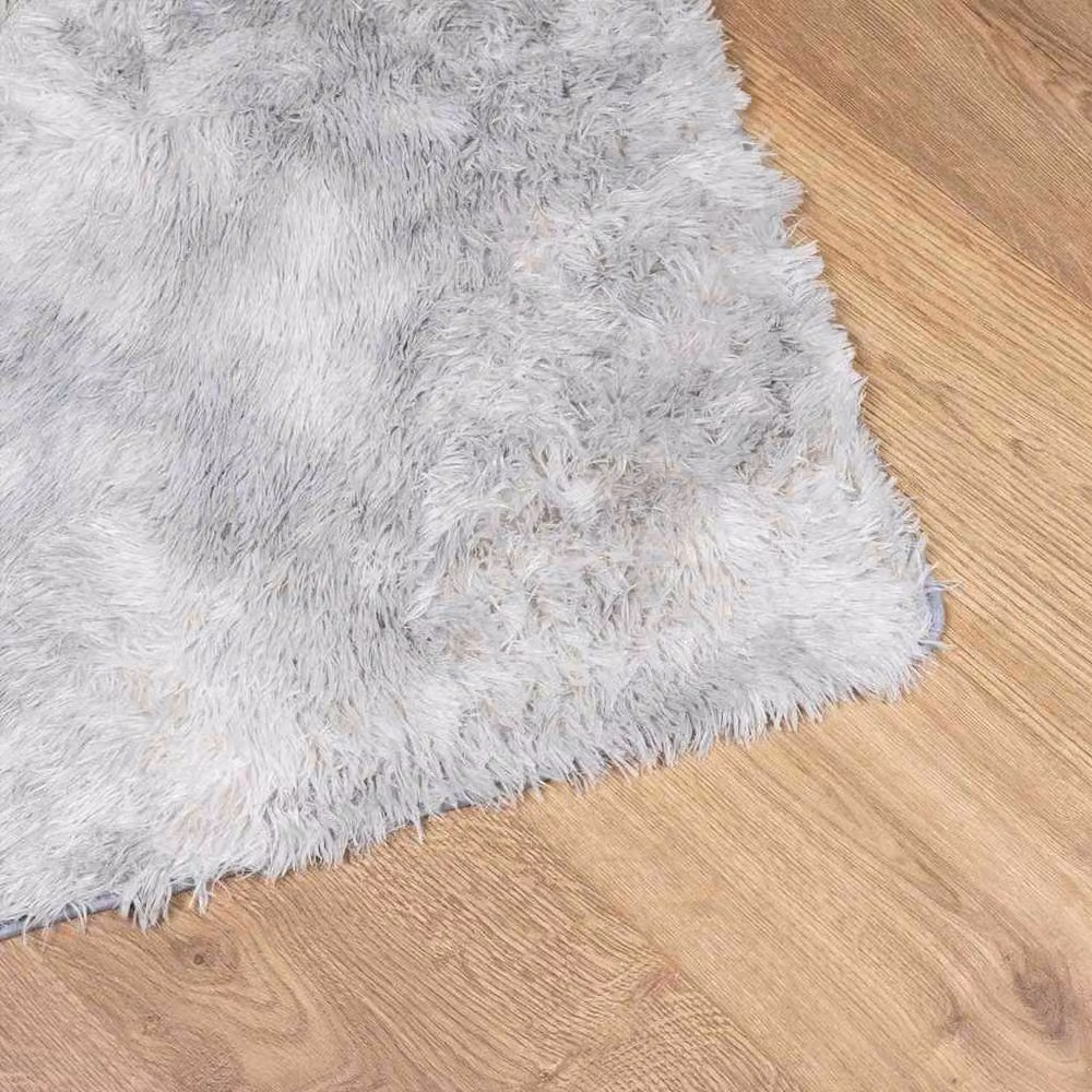 Berkfield Home NAVARRA Shaggy High Pile Rug, Light Grey, W: 80 cm x L: 150 cm – 2