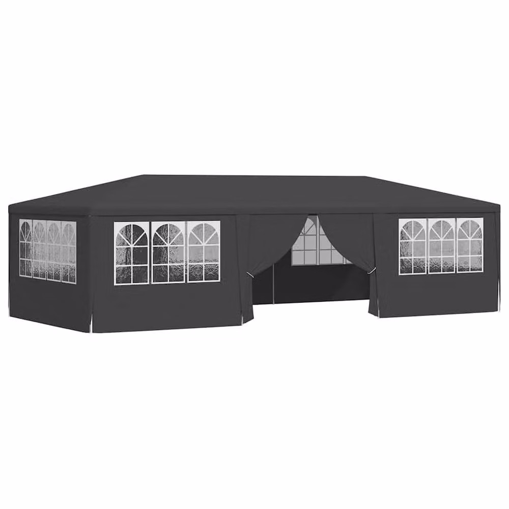 Berkfield Home Professional Party Tent with Side Walls and Windows, Anthracite Dark Grey, W/D/H: 9 x 4 m – 2
