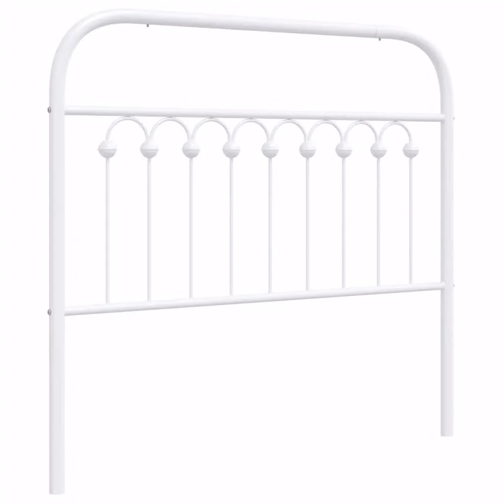 Berkfield Home Classic Metal Headboard in White, 100 cm – 2