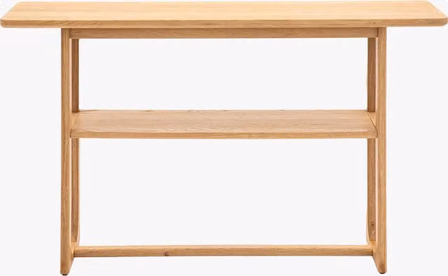 Perch & Parrow Whittle Scandinavian Oak Console Table in Brown and Beige
