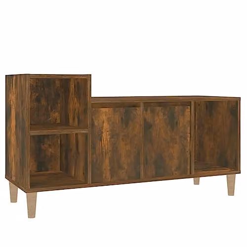 vidaXL TV Cabinet in Smoked Oak Brown, W/D/H: 100 x 35 x 55 cm
