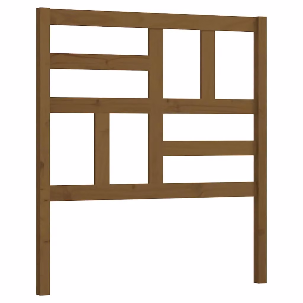 Berkfield Home Rustic Solid Wood Pine Bed Headboard, Honey Brown, W: 81 cm, D: 4 cm, H: 104 cm – 2