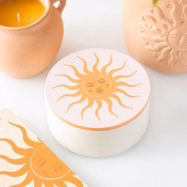 Uniqueful Women's Sun Jewellery Storage Box in White