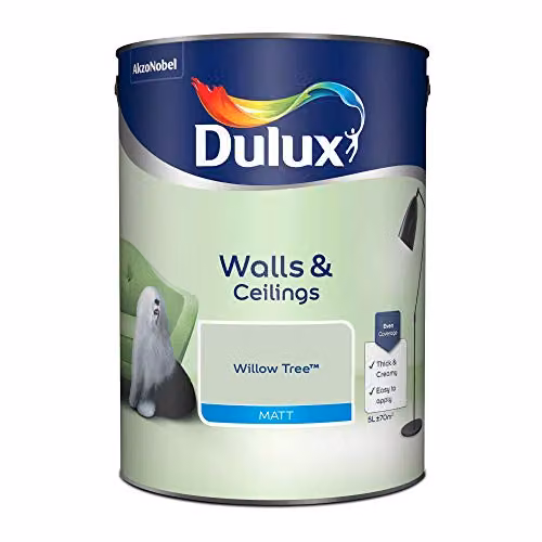 Dulux Matt Emulsion Paint for Walls and Ceilings in Willow Tree Green, 5 l – 2