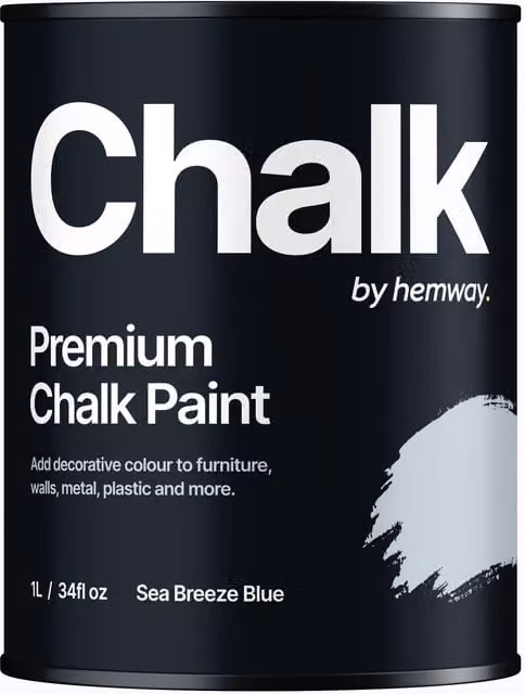 Hemway Chalk Paint Flat Matt in Sea Breeze Blue, 1L