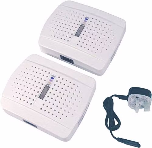 Prem-I-Air Rechargeable Moisture Removal Dehumidifier Twin Pack in White