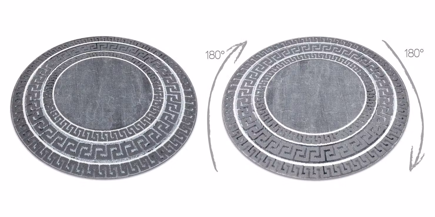 RugsX Allure Round Geometric Grey Rug, Diameter: 150 cm – 2