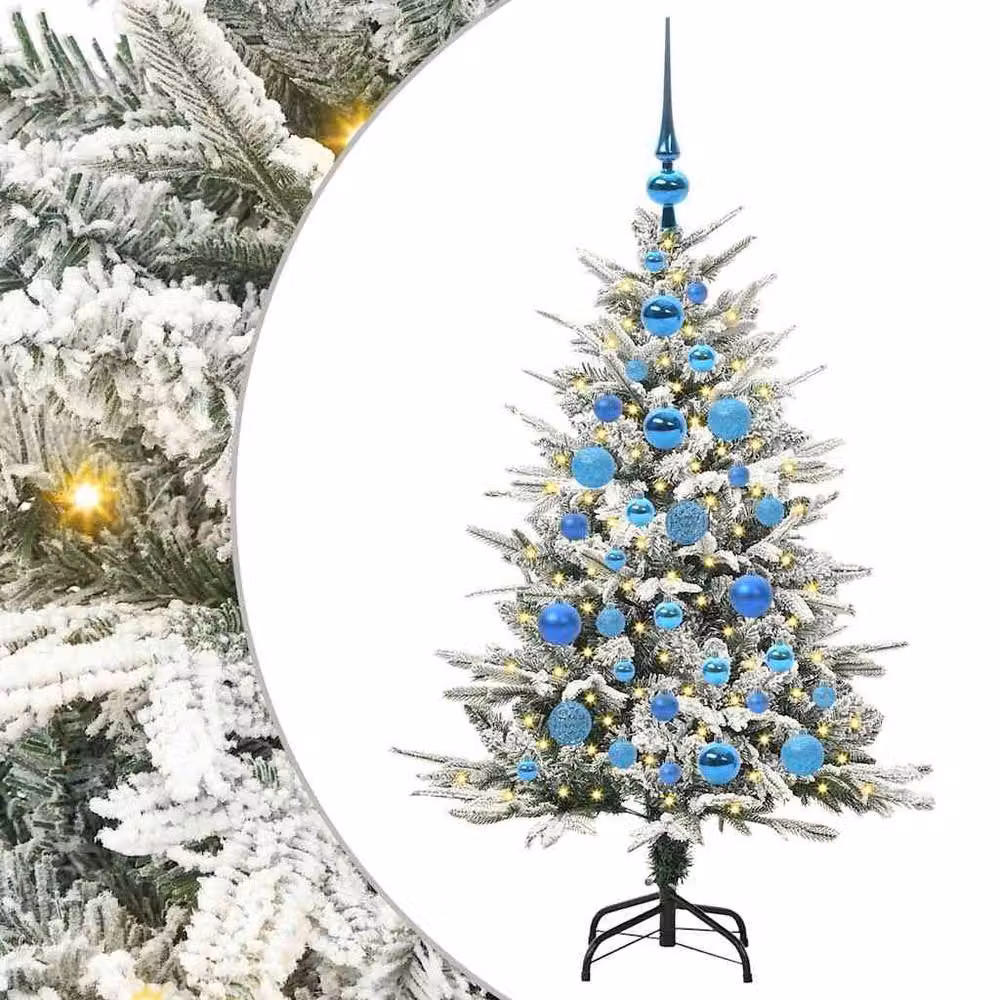 Berkfield Home Artificial Pre-lit Christmas Tree with Ball Set, Green, Height: 120 cm – 2