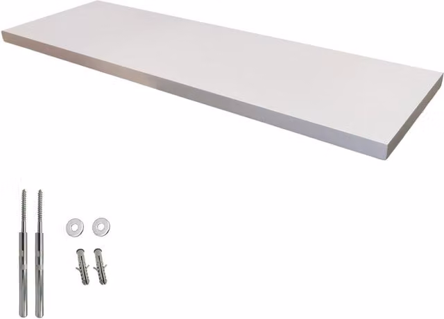 Roseley Grey Shelf Boards with Fixings W: 90 cm, D: 18 cm, H: 1.8 cm