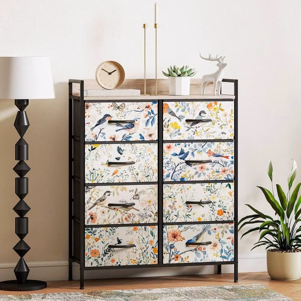 Wyld Haus Tonona White 8 Drawer Fabric and Metal Storage Chest – 3