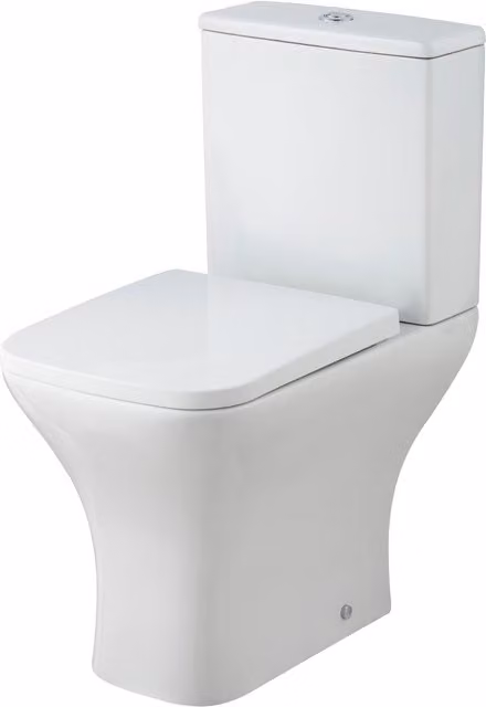 Balterley Rimless Ceramic Toilet Pan, Cistern and Soft Close Seat, White, W/D/H: 79.0 x 37.5 x 61.2 cm