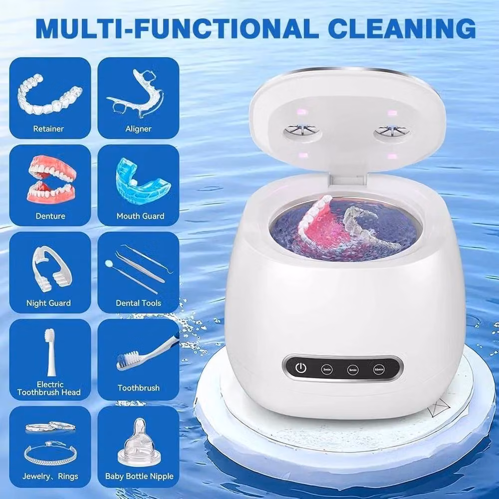 FLAVORA Sonic Dental Pod Aligner Retainer Cleansing Machine in White, W/D/H: 100 x 15 x 15 cm – 2