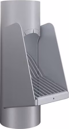 Lindab Steel Vandal Reinforced Leaf Trap, 102mm, Silver Metallic