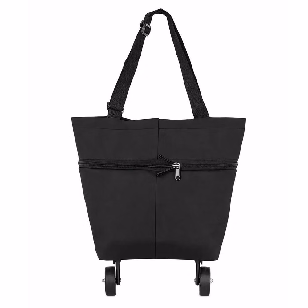 NESTLUNE Versatile Black Shopping Cart, W: 100 cm, D: 15 cm – 2