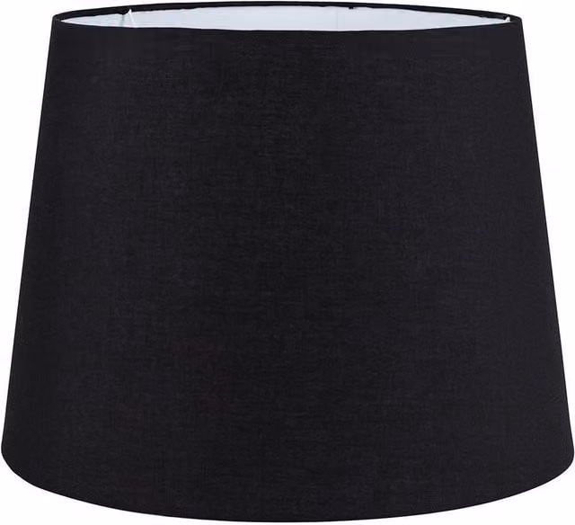 ValueLights Aspen Modern Tapered Fabric Floor Lamp Shade in Black, Width: 45.5 cm