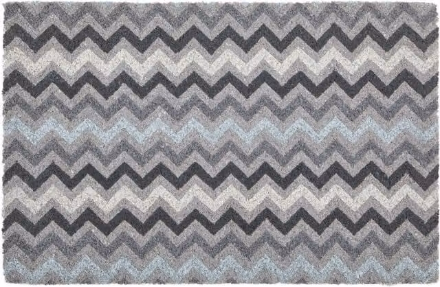 Orsina Filta Grey and White Chevron Coir Doormat