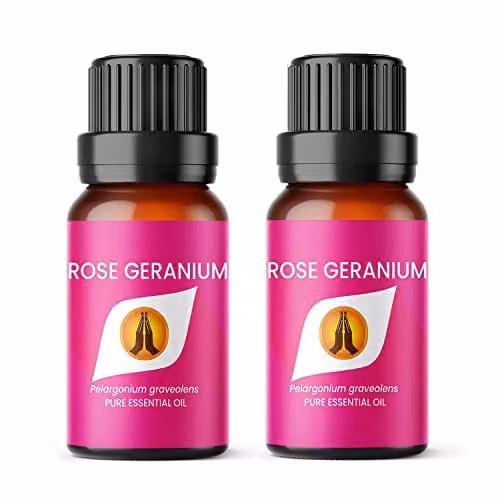 Aroma Energy Rose Geranium Pure Essential Oil, Pink, 2 x 10ml – 1