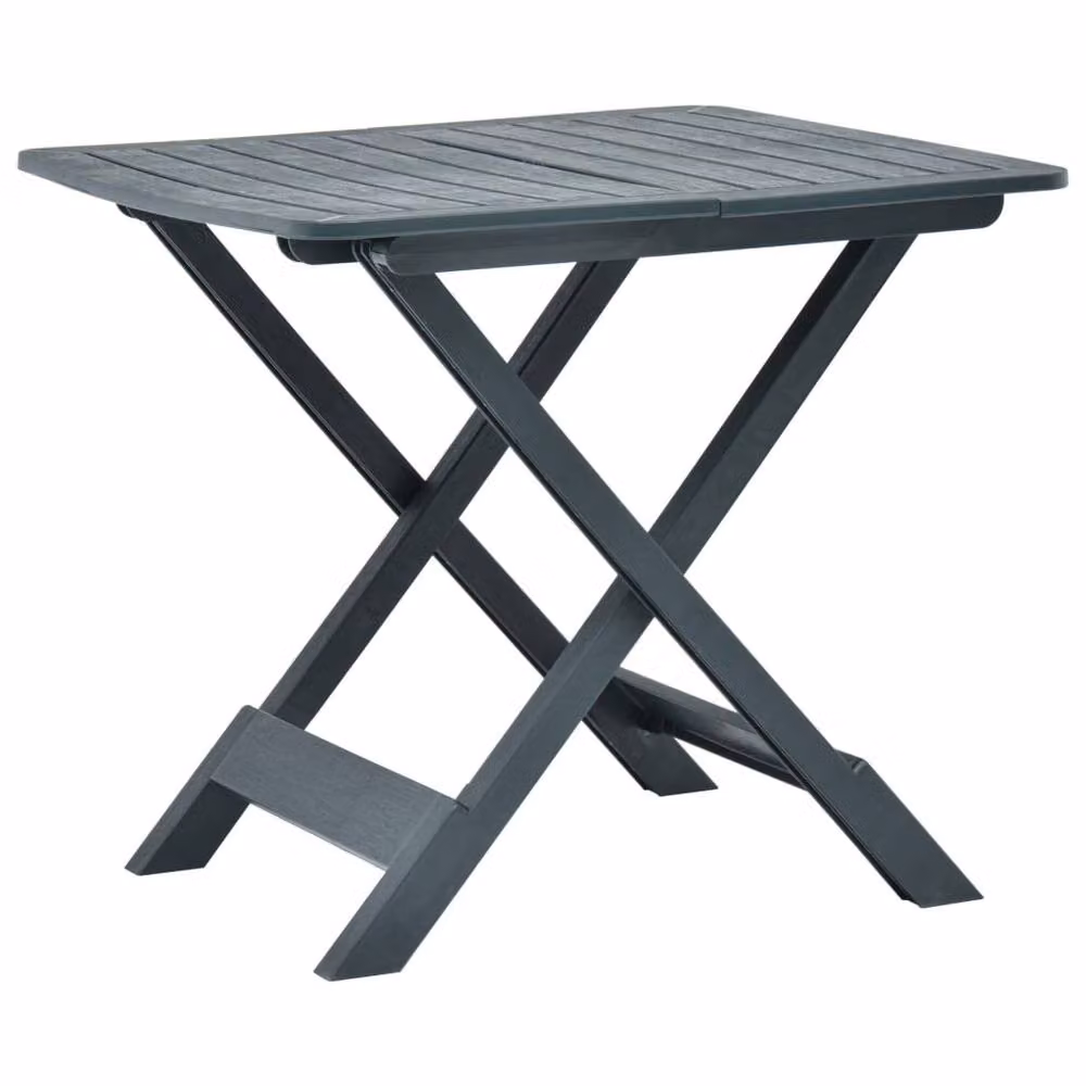 Berkfield Home Durable Folding Green Plastic Garden Table W/D/H: 79 x 72 x 70 cm – 2