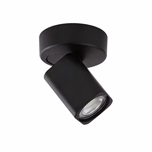 Netlighting Senova Modern Single Ceiling Spotlight GU10 in Black