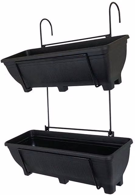 Garden Pride Double Hanging Balcony Planter Trough in Anthracite – 1