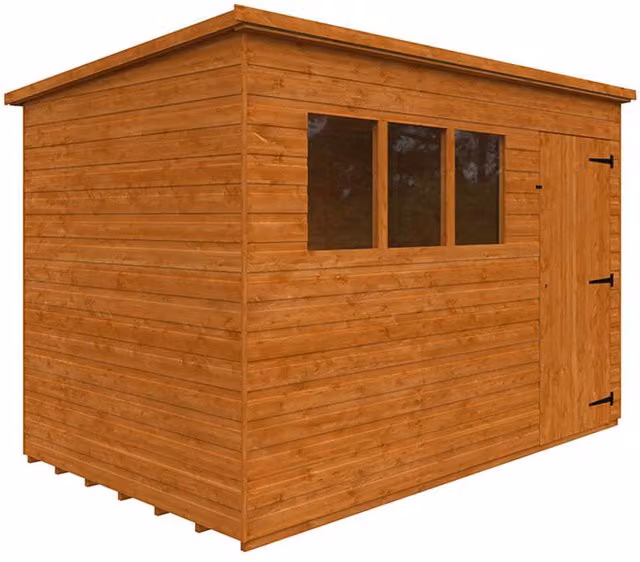 Buttercup Farm Super Pent 12mm Rustic Solid Wood Shed in Burnt Orange