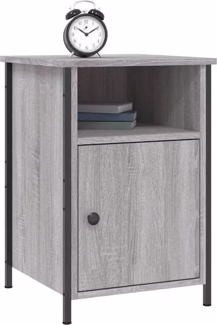 Berkfield Home Elegant Bedside Cabinet in Grey Sonoma, W/D/H: 40 x 42 x 60 cm – 1