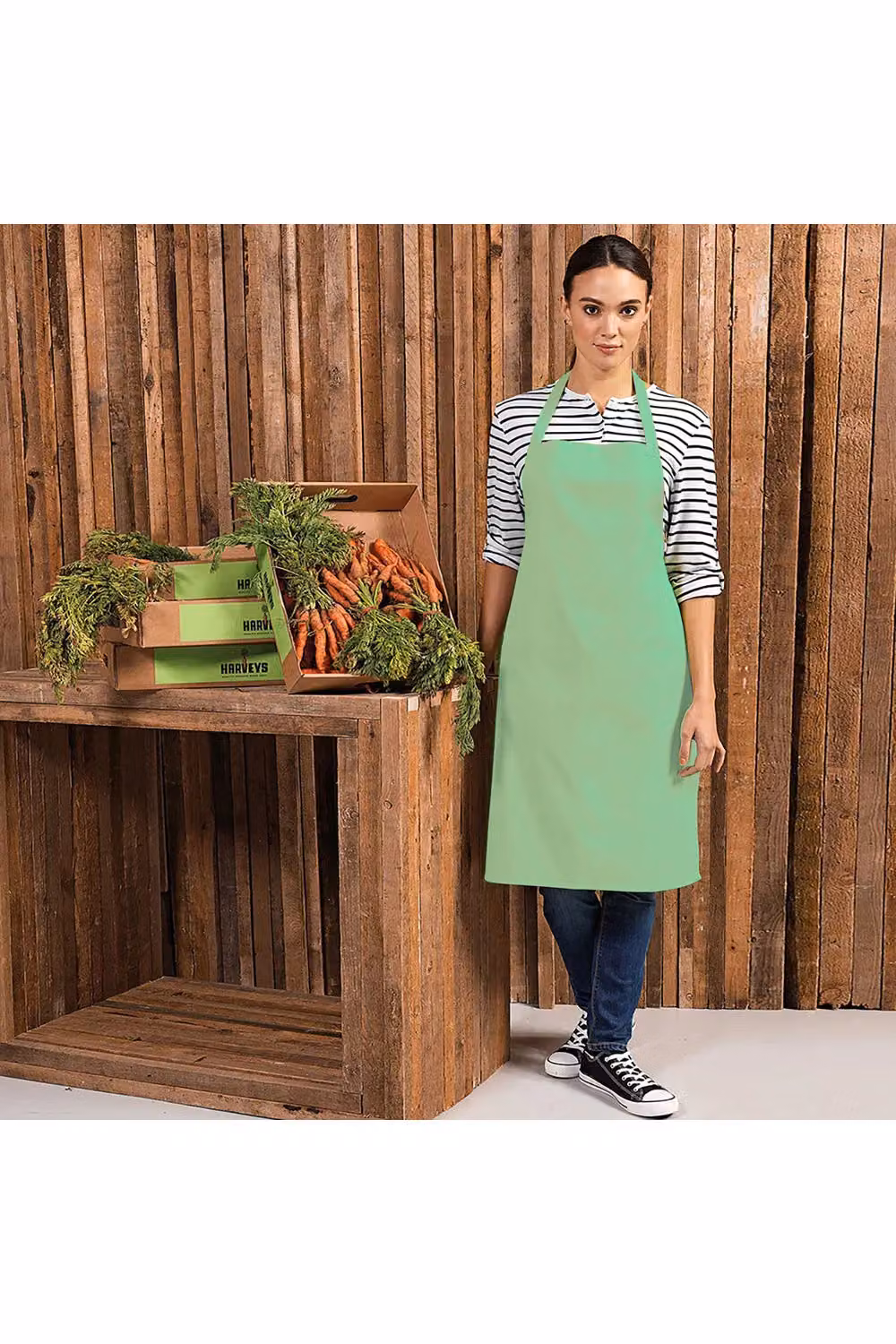 Premier Colours Poly Cotton Professional Bib Apron in Green – 2