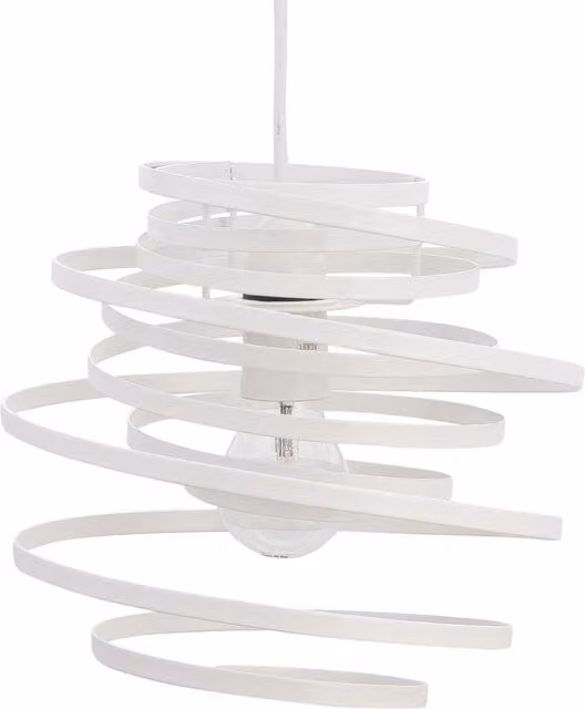 First Choice Lighting White Metal Swirl Modern Easy Fit Light Shade – 1