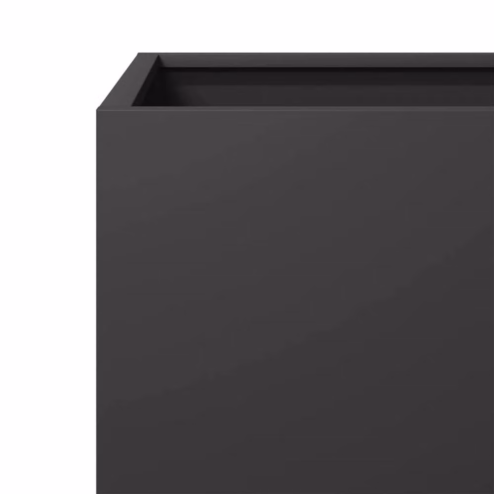 Berkfield Home Durable Steel Garden Planter Tub, Black, W/D/H: 40 x 40 x 40 cm – 4