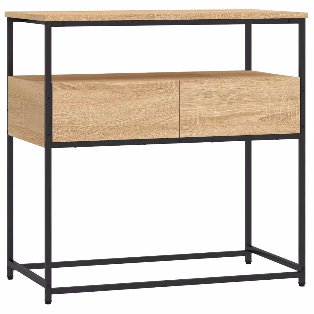 Berkfield Home Sonoma Oak Console Table in Brown, W/D/H: 75 x 40 x 75 cm – 2