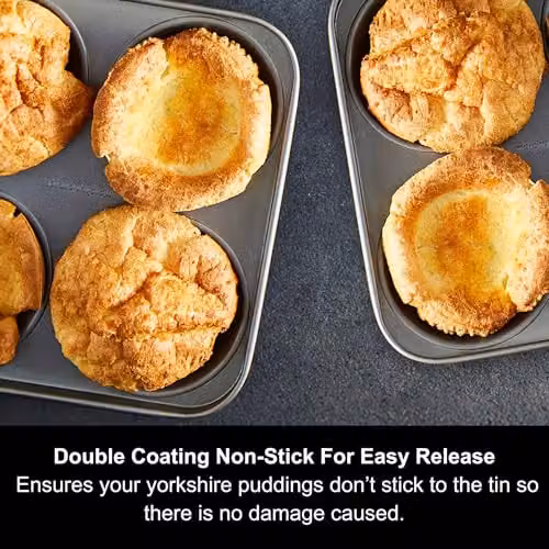 Morphy Richards Grey Non-Stick Carbon Steel Muffin Tray, W/D/H: 29.5 x 23.0 x 2.75 cm – 3