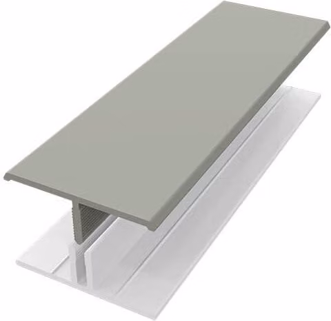 Freefoam Weatherboard Cladding Two Part H Trim, 3m, Misty Grey