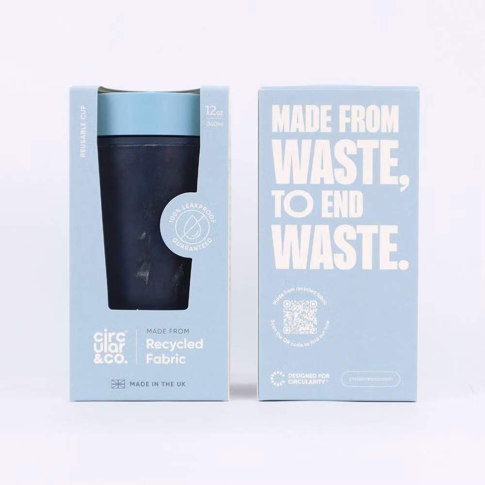 Circular & Co Reusable Coffee Cup in Light Blue, 355 ml – 2