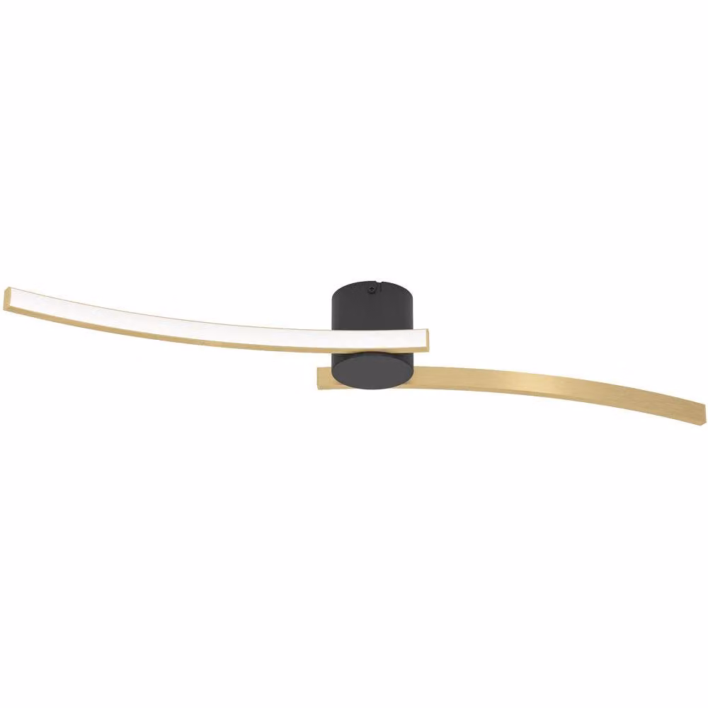 Loops Modern Black and Gold Brass LED Ceiling Light – 2