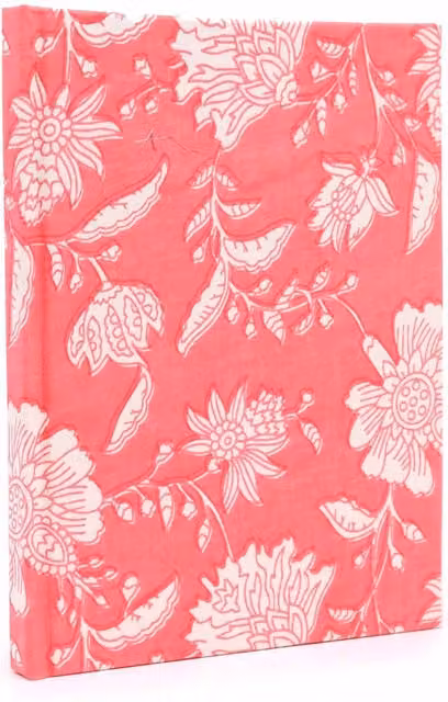 KDMK Pink Floral Cotton Bound Softcover Notebook with 96 Pages