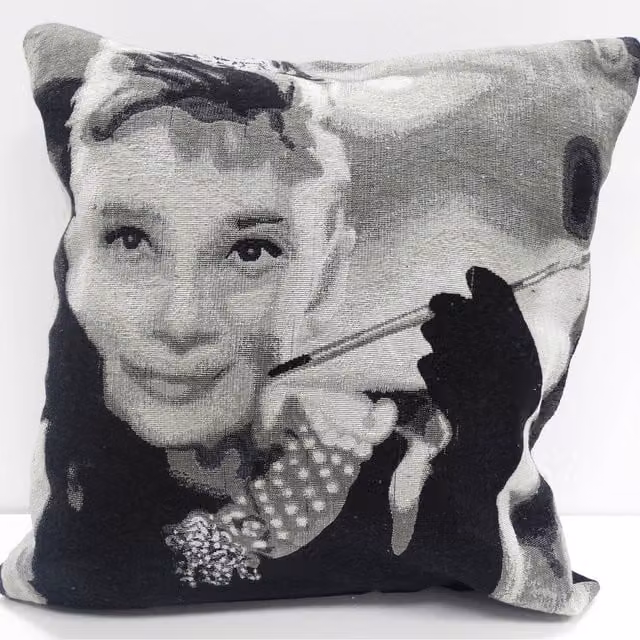 Rapport Home Audrey Hepburn Square Cushion Cover, Multicolour, W/D/H: 43 x 43 x 43 cm