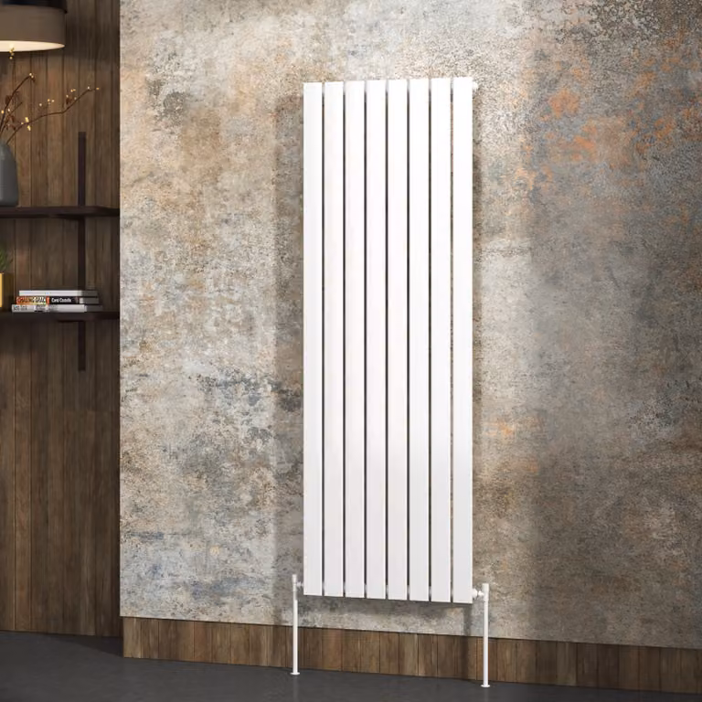 Aurexa White Vertical Designer Steel Radiator, H: 160.0 cm, W: 54.4 cm